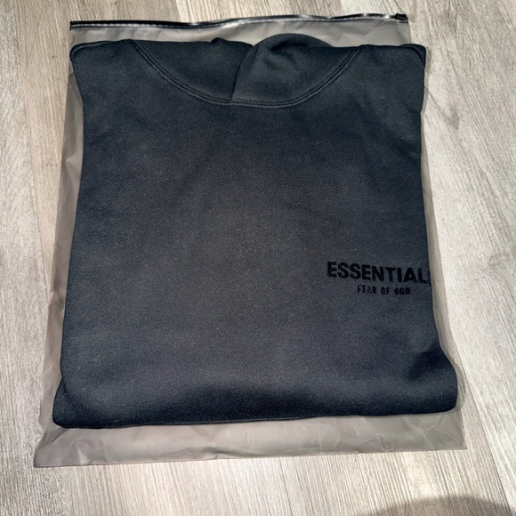 Fear of God Essentials Pullover Hoodie 'Stretch Limo' Black XS - Picture 3 of 8